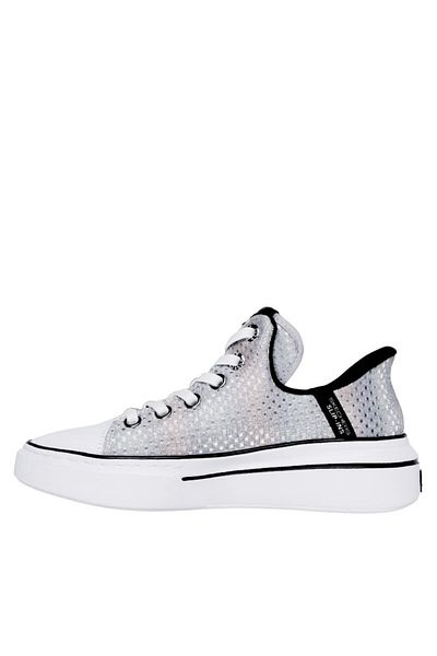 SKECHERS Teniși de damă, SLIP-INS - DISCO SNOOP, 186006-SMLT, argintiu, material textil 40