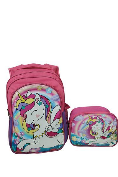 PartAntalya First School Bag Girl's Unicorn Patterned First School Bag 3 Compartments