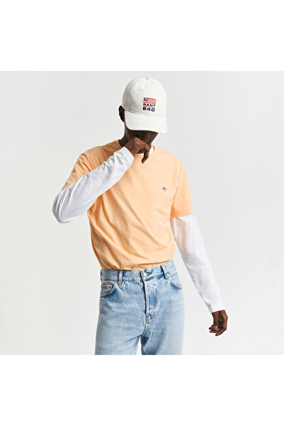Gant Erkek Turuncu Regular Fit Bisiklet Yaka T-Shirt