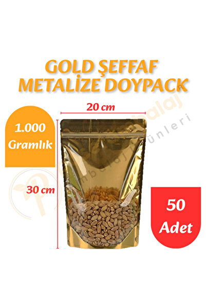 CarpCorn Gold Şeffaf Metalize Doypack 20x30x10 cm (50 Adet)
