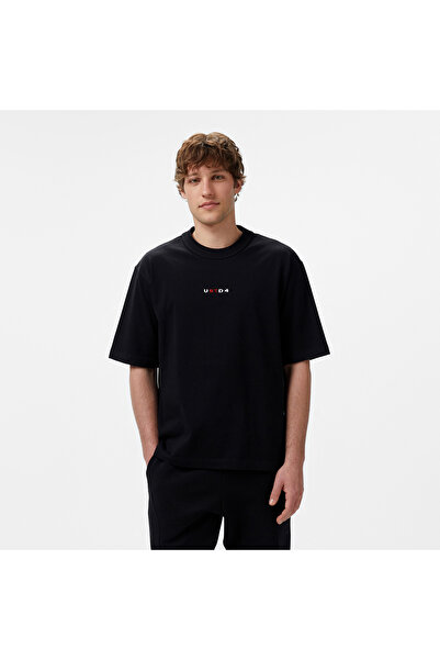 United 4 UNITED4 Erkek Siyah T-Shirt