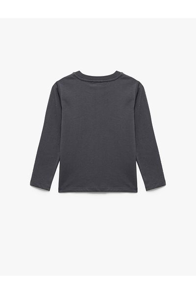 Koton Long Sleeve Crew Neck Cotton T-Shirt