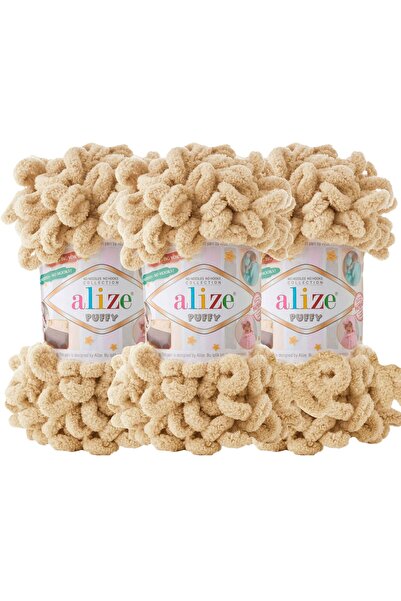 Alize Puffy 3 Pack Hand Knitting Yarn - No Needles - 100g X 3 Pieces - Color ...