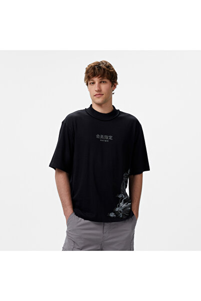 United 4 UNITED4 Erkek Siyah T-Shirt