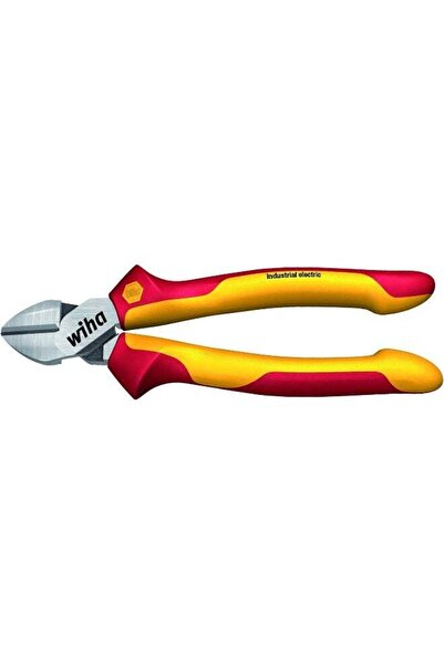 wiha 43336 قواطع جانبية كهربائية صناعية مع وصلة ديناميكية حمراء صفراء 160 مم