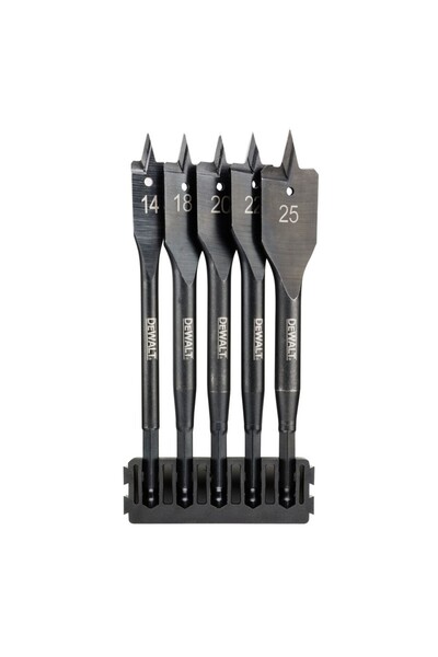 Dewalt - Flat wood drill bits, 5 pieces [DT70833-QZ]