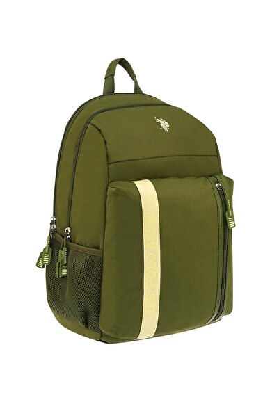 U.S. Polo Assn. يو اس بولو اسن. حقيبة ظهر Plcan24361 - حقيبة مدرسية كاكي