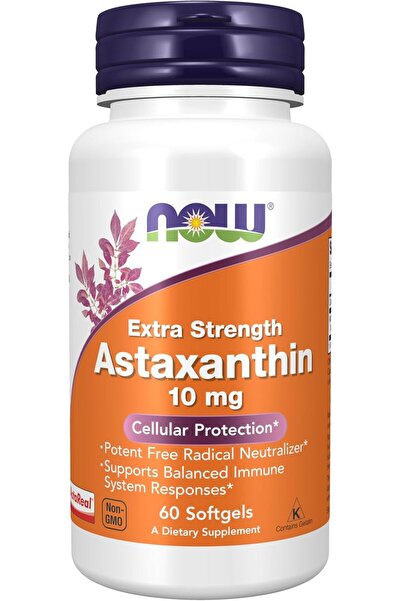 Now Foods أستازانتين 10 ملغ - 60 كبسولة هلامية