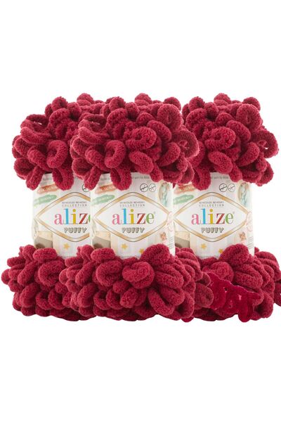 Alize Puffy 3-pack Πλεκτό νήμα χειροποίητης πλέξης - Χωρίς σφουγγάρισμα - 100...