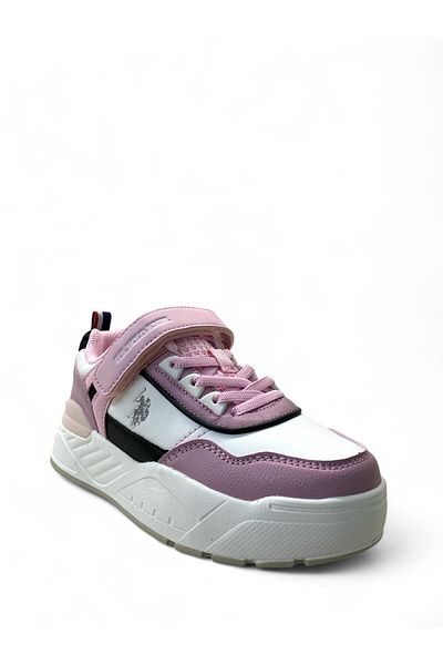 U.S. Polo Assn. U.S. Polo Assn. George Jr 5Pr Girl's White/Powder Sneaker