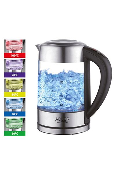 adler Electric kettle with adjustable temperature, capacity 1.7L, 1850/2200W, 60°-100° C