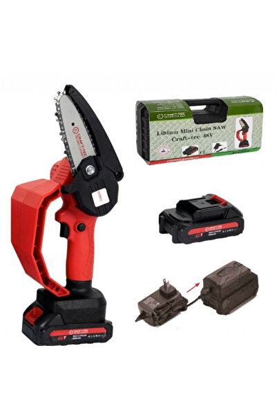 MXM *Super ofertă* Drujbă 2 baterii 48 V, lamă + lanț 4’’, kit transport, CRAFT-TEC, RED MX566