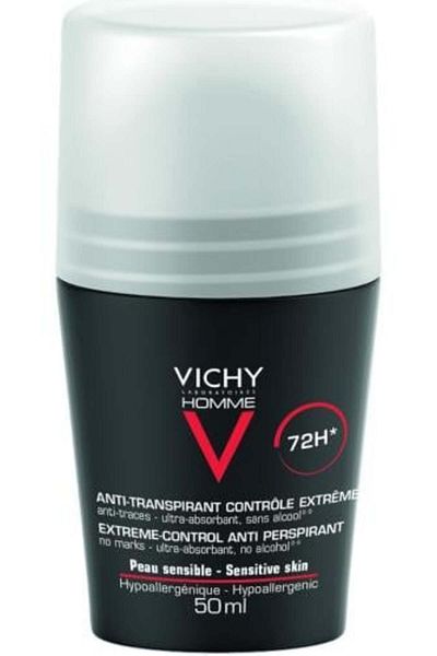 Vichy Anti-Odor Roll-On Deodorant by Men, 50 ml