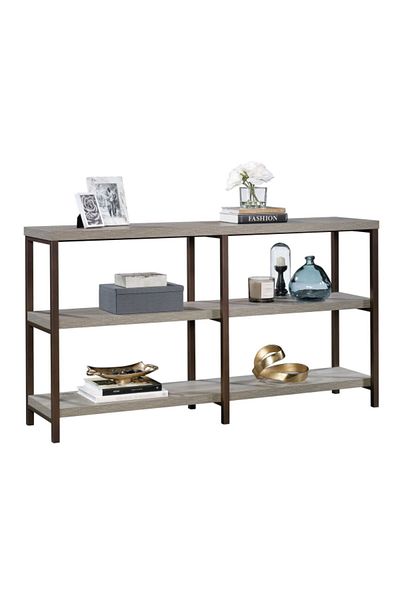 Sauder Manhattan Gate Open Shelving Rectangular Console Table