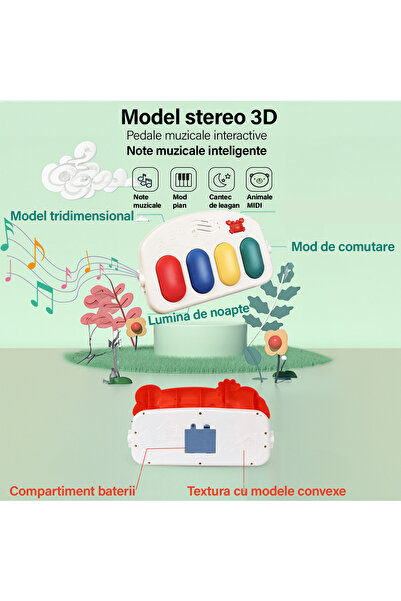 VisionHub Baby Activity Mat, 2ith Interactive Toys, 4 in 1 with Music and Lights, Boys and Girls, 0 Months +