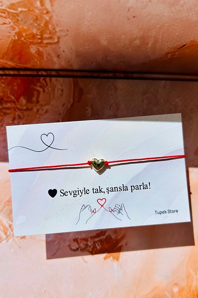 Tupek Store Red Drawstring Heart Luck Bracelet Gift Friend