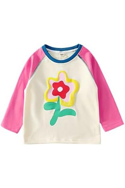 L&Wen Girls Crewneck Raglan Long Sleeves T-shirt