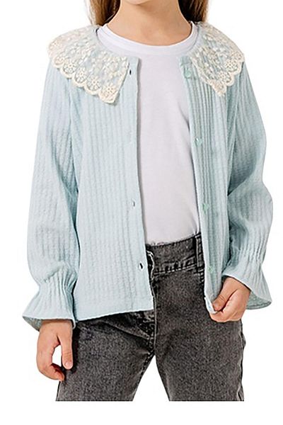 Celira Blue Lace Knitwear Girl's Jacket 1028