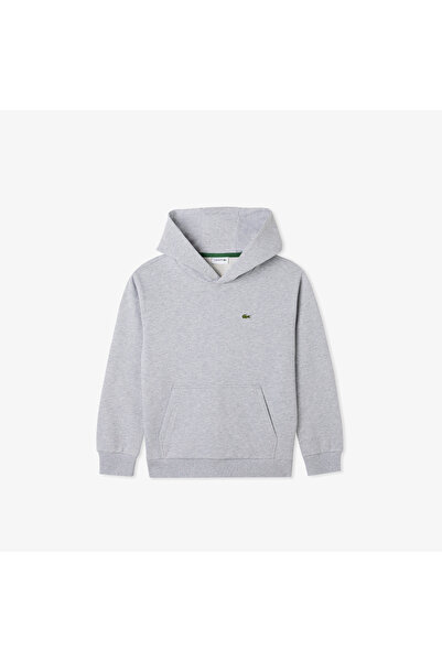 Lacoste Çocuk Kapüşonlu Gri Sweatshirt