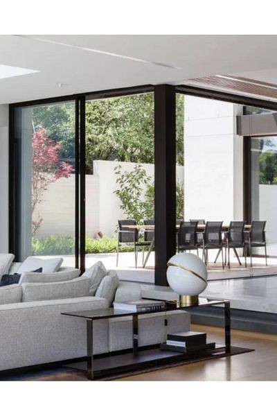 LUXXO Veioza Crescent, 1xE27, abajur acrilic, insertii metalice, 25x25x36cm