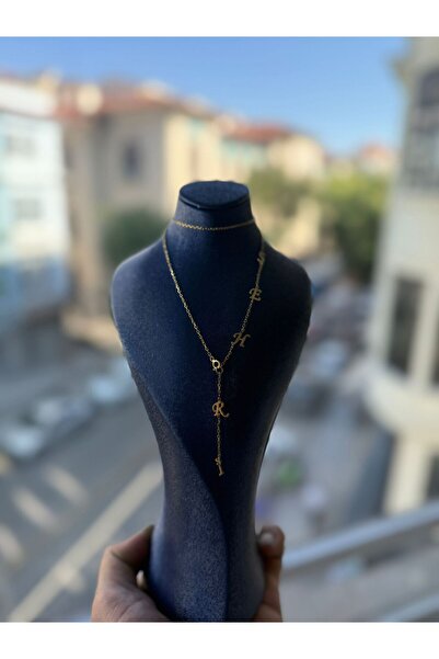 SyKuyumculuk Sy Kuyumculuk Altın Kaplama 5 Harf İsimli Y kolye