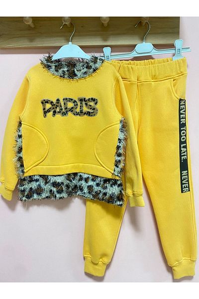 Cherrys Bebek Sports Tracksuit Set with Fleece Inside