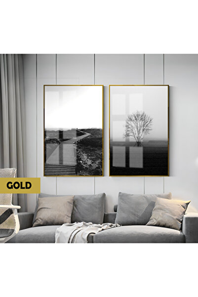 Harikabirev HARİKABİREV | SET NEGRU&ALB COMBINAT NATURAL MODERN | TABLO DE ST...