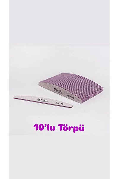 QNAİL PROFESSİONAL 10 ADET Profesyonel Kağıt Törpü 100/180