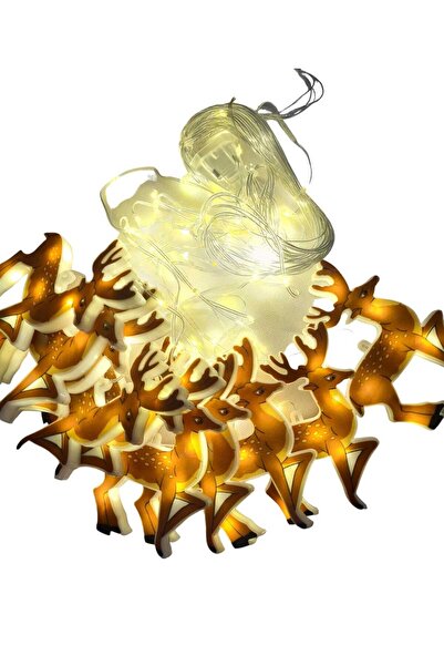 SDX Market Instalație luminoasă de Crăciun cu franjuri și 10 figurine reni, 3...