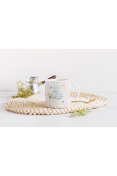 EYBaskı Tasarım Mixed Color Modern Patterned Porcelain Mug – Summer Atmosphere Design