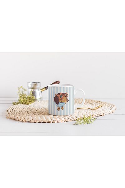 EYBaskı Tasarım Mixed Color Modern Patterned Porcelain Mug – Summer Atmosphere Design
