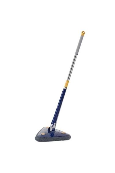 FOXMAG24 Triangle floor mop, 360 degree rotating, adjustable length, easy to clean, with microfiber cloth