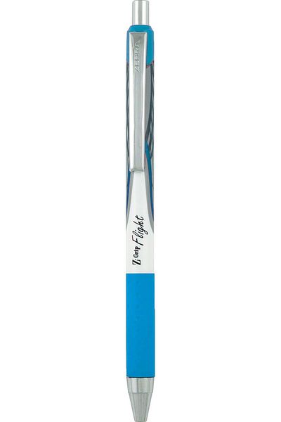 Zebra Pen Z-Grip Flight Retractable Ballpoint Pen, Bold Point, 1.2mm, Assorted Fashion Colors, 5-Cou
