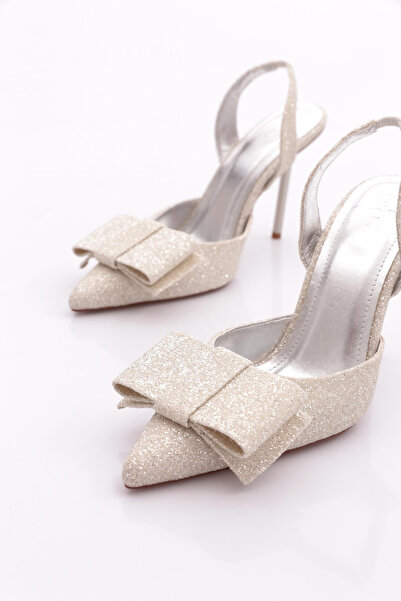 DGN 4548 Pantofi cu toc pentru femei cu panglică