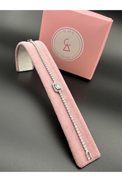 Alsem 925 Ayar Gümüş Su Yolu Baget Bileklik , 14 Ayar Gold Kaplama Baget Su Y...