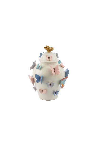 Mikasa Moor Butterfly Lid Cube Vase 28X37Cm