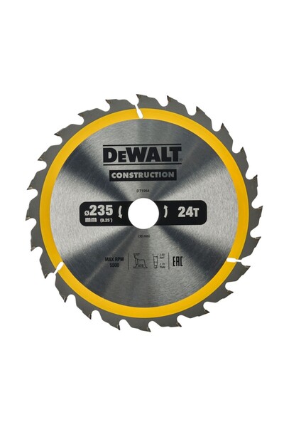 Dewalt - CONSTRUCȚIE lamă de ferăstrău circular, 235x30x2.6mm, 24 dinți [DT19...