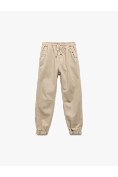 Koton Cotton Waist Lace-Up Basic Jogger Pants