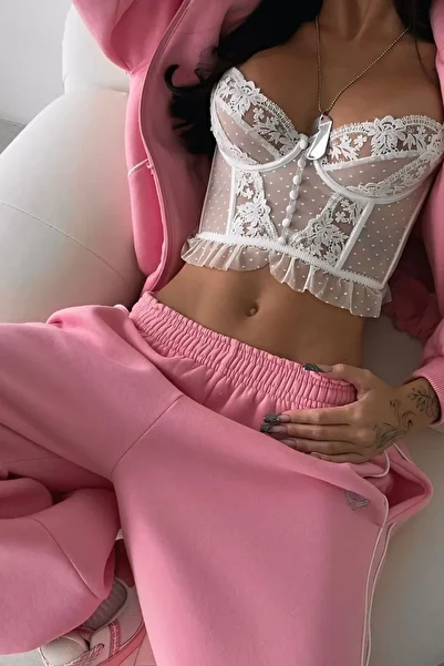 Fashiontayt 3 Thread Fabric Bottom Top Set with Fleece Inside