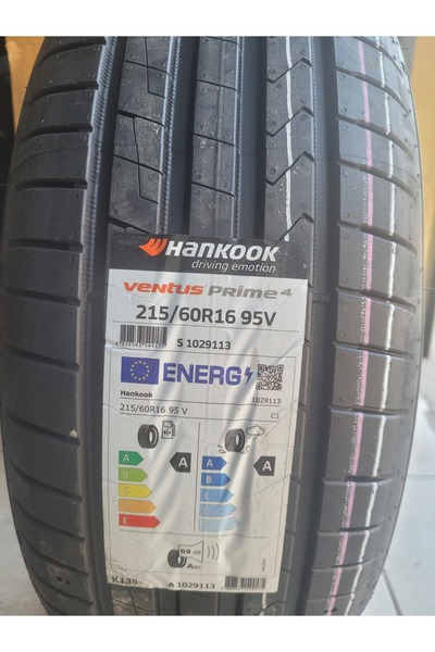 Hankook 215/60R16 Ventus Prime4 K135 95V Set Olarak (4 ADET) A-A Seri 69 Desibel 2025 Üretim*