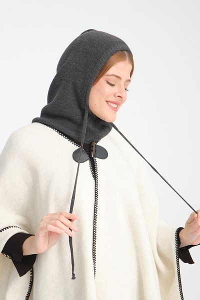 T Crazy T-Crazy Knitwear Thin Woven Balaclava Ribbed Knitwear Knitted Hooded Beanie, Hijab Beanie Knitwear Headgear