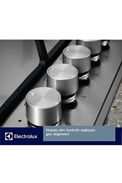 Electrolux Emaye Izgaralı 60 cm Gazlı Inox Ankastre Ocak - Ücretsiz Montaj - HEDİYELİ