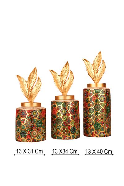 Hmydesign Lazoria Handmade Decorative Ceramic Set of 3 Vase