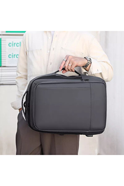 VisionHub Rucsac multifuncțional, impermeabil, respirabil și spațios, cu port de încărcare USB, pentru afaceri/călătorii