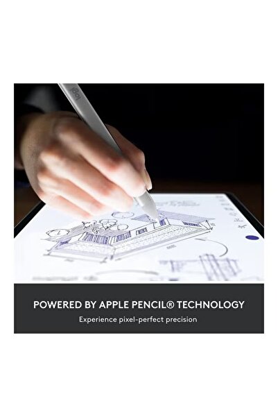 logitech Crayon Digital Pencil for iPad USB-C Pixel-Precision with Apple Pencil Technology Silver