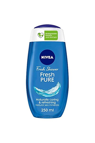 NIVEA Shower Gel Body Wash, Fresh Pure Sea Minerals Aquatic Scent, 250ml