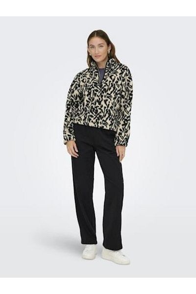 ONLY 15311631-Onlnew Dallas Highneck Zip Black Women's Sports Sweatshirt