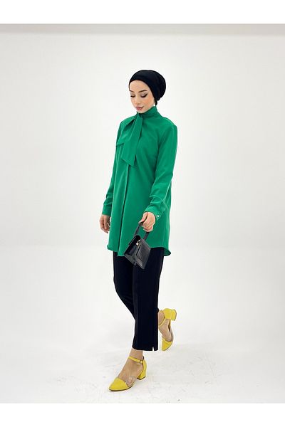 BUTİK SEPETİN Tie Long Shirt