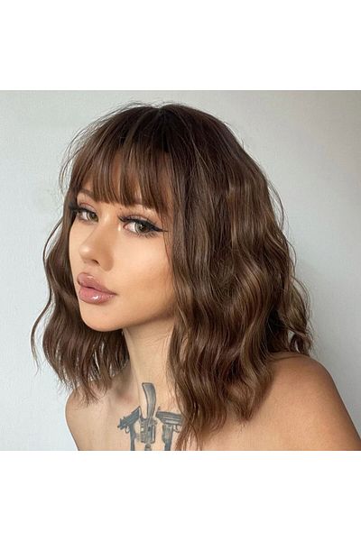 Generic Bobo Short Wavy Wig - Air Bangs