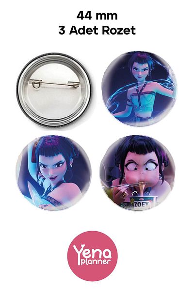 Yenaplanner Kpop Demon Hunters Bag Ornament / Badge Set